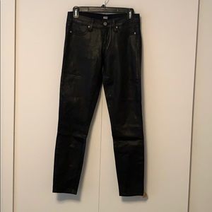 Paige Denim Coated Black Skinny Jean size 26